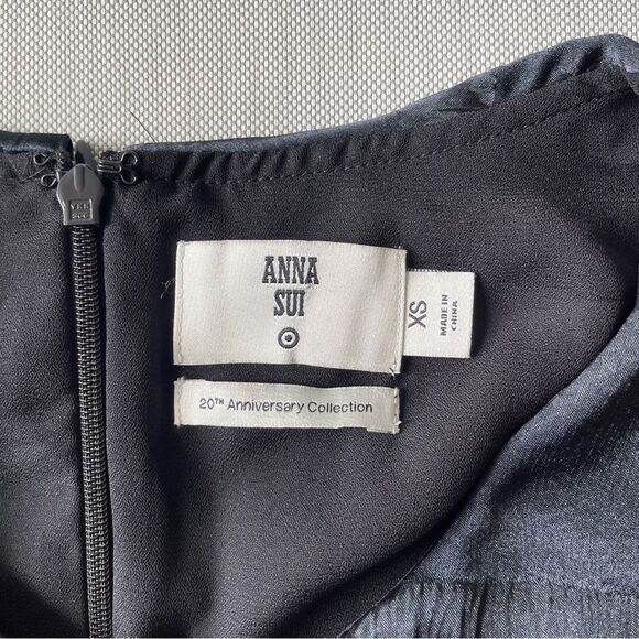 Anna Sui 20th Anniversary Target Black Lace Drop Waist Dress Women’s Size XS - Picture 6 of 12